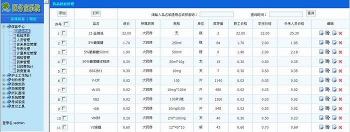 保定電院衛(wèi)生所管理系統(tǒng)